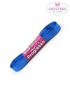 FITA DE CETIM NA COR AZUL ROYAL DUPLA FACE 10MM COM 10 METROS