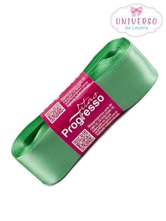FITA DE CETIM NA COR VERDE MENTA FACE 30MM COM 10 METROS