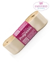 FITA DE CETIM NA COR BEGE DUPLA FACE 30MM COM 10 METROS