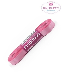 FITA DE CETIM NA COR ROSA ESCURO FACE 10MM COM 10 METROS