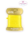 FITA DE CETIM NA COR AMARELO CANÁRIO DUPLA FACE 4MM COM 10 METROS