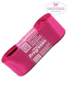 FITA DE CETIM NA COR PINK FACE 38MM COM 10 METROS