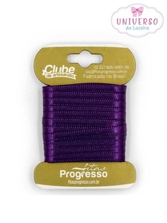 FITA DE CETIM NA COR VIOLETA FACE 4MM COM 10 METROS