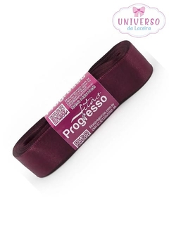 FITA DE CETIM NA COR MARSALA FACE 22MM COM 10 METROS