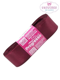 FITA DE CETIM NA COR MARSALA FACE 30MM COM 10 METROS