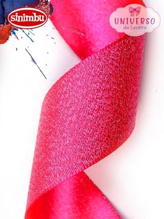 FITA GLITERIZADA NA COR ROSA PINK 1667/C20 COM 10 METROS