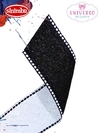 FITA PESPONTADA JEANS BRILHO PRETA 1729/C4 COM 10 METROS