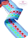 FITA JEANS XADREZ AZUL 1825/C1 COM 10 METROS