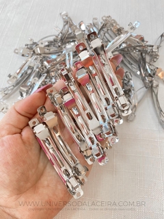 Presilha Montar Cabelo 6,0cm Prata/níquel 10 unidades