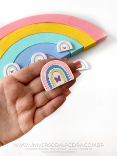 aplique Arco-Íris Novo em Acrílico 4cm - Unidade