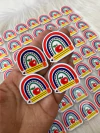 Aplique em acrílico tema lapis curvado escolar - o par