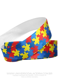 FITA DE GORGURÃO COM ESTAMPA DE TEMA AUTISMO - Metro