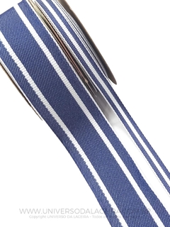 FITA SINIMBU NA COR AZUL MARINHO LISTRADA CÓD. 1877 COM 10 METROS