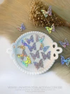 Borboleta de Lonita Holográfica 2.9 x 3.4cm - Kit com 4 Unidades
