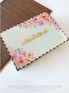 CAIXA EM MDF PERSONALIZADA PARA BATIZADO COM IMPRESSÃO NO MDF