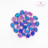 CHATON AZUL BOREAL OVAL GRANDE PACOTE COM 10 UNIDADES