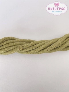 DISQUINHOS FIMO EMBORRACHADO VERDE MUSGO 8MM