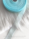 Fita de Organza Sanding 22mm - Cor Azul Bebê - 10 Metros