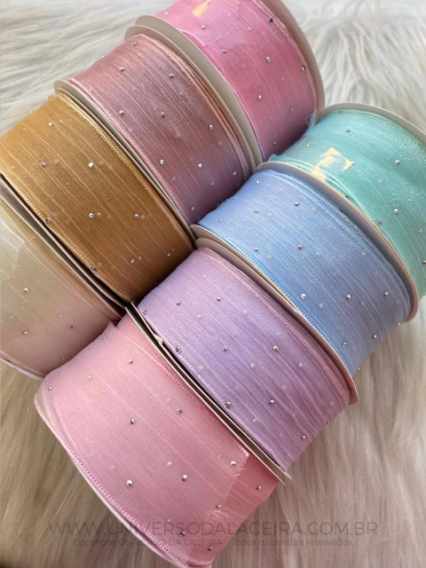 FITA ORGANZA COM PONTO DE LUZ 38MM NO METRO - comprar online