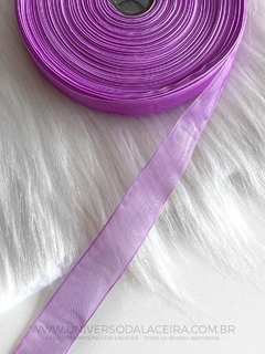 Fita de Organza Sanding 22mm - Cor Lilás - 10 Metros