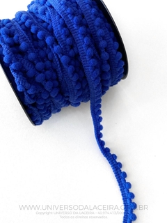 Fita Pompom 10mm para Acabamento Azul Royal - Metro