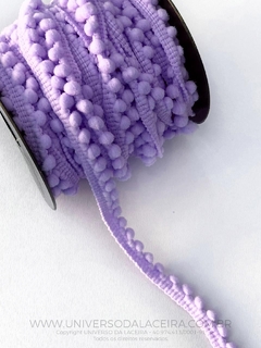 Fita Pompom 10mm para Acabamento Lilás - Metro