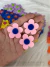 Flor de Camélia em Acrílico Rosa Bebê - O Par