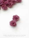 Aplique Flor de Tecido Rosa Chá 3cm à unidade