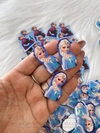 Aplique em acrílico Elsa Frozen o par
