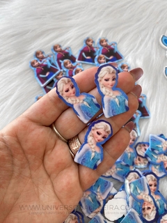 Aplique em acrílico Elsa Frozen o par
