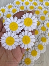 Aplique Margarida em Feltro - 4cm - Pacote com 10 Unidades