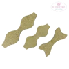 MOLDE EM MDF GABARITO LAÇO DUPLO, 3 PEÇAS