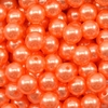 PÉROLA TAMANHO 10MM LARANJA COM FURO (30 GRAMAS)