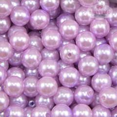 PÉROLA TAMANHO 10MM LILÁS COM FURO COM 30 GRAMAS