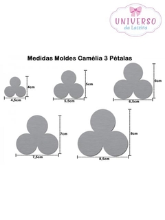 MOLDE EM AÇO INOX MODELO CAMÉLIA 3 PETALAS - comprar online