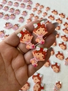 Aplique em acrílico moranguinho baby o par