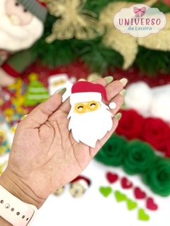 APLIQUE NATALINO EM ACRÍLICO PAPAI NOEL 8CM