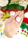 APLIQUE NATALINO EM ACRÍLICO PAPAI NOEL 4CM