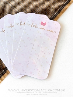 TAG PERSONALIZADO PARA LAÇOS 9X15CM COM 10 UND 300G