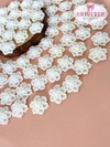 APLIQUE FLOR GARDÊNIA 12MM COM 8 À UNIDADE