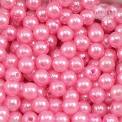 PÉROLA TAMANHO 8MM PINK DRAGESS COM FURO COM 30 GRAMAS