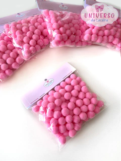 POMPOM BOLINHA 2CM ROSA COM100 À UNIDADE