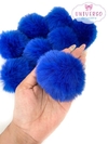 POMPOM DE PELUCIA 6CM AZUL ROYAL