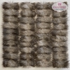 POMPOM BIGODINHO DE PELUCIA CINZA 7X3CM A À UNIDADE
