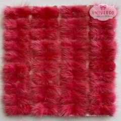 POMPOM BIGODINHO DE PELUCIA PINK 7X3CM A À UNIDADE