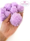 POMPOM DE PELUCIA 7CM LILÁS