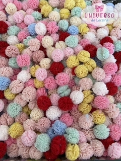 POMPOM DE MALHA 1,5MM MISTOS 10 UNIDADES