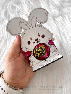 Porta Bombom Coelho de Páscoa em MDF - 12cm de Altura