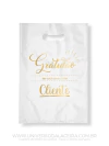 Kit Sacolas Plásticas "Gratidão por ter Você como Nosso Cliente" - 25x35cm - Pacote com 10 Unidades