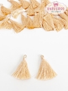 TASSEL NA COR CREME 2,5CM OU 4CM COM ARGOLA